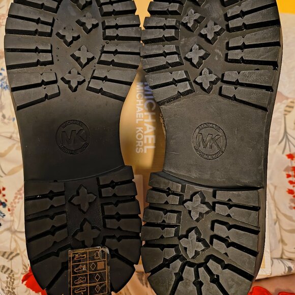 MICHAEL Michael Kors Black Loafers with Gold Logo - Picture 4 of 5